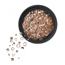 Mixed Metal Nail Art Rose Gold Mixed Metal Nail Art Rose Gold